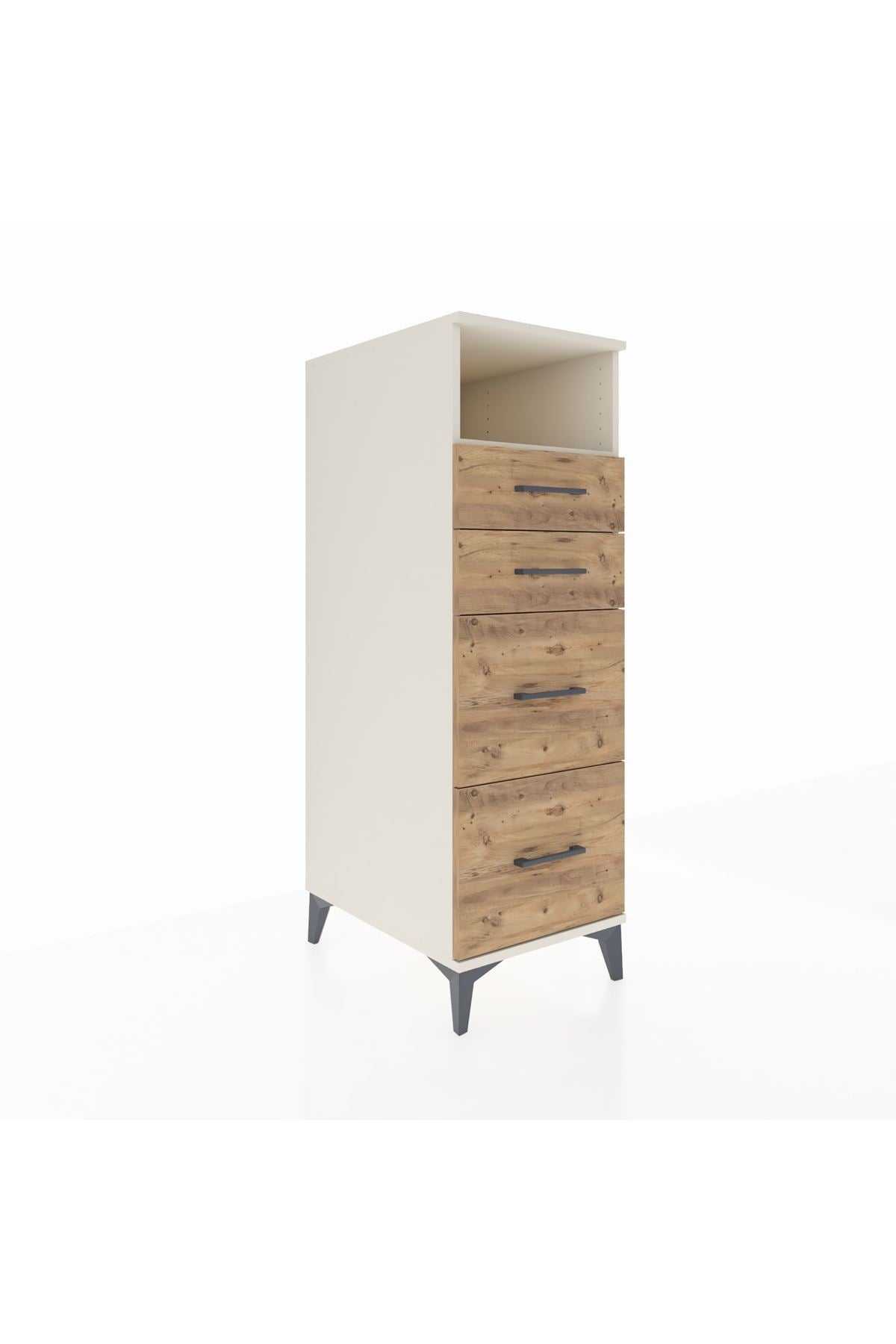 Kronos Dolap Tek Raflı 4 Çekmeceli 44x59x134 Aytaşı-Çam