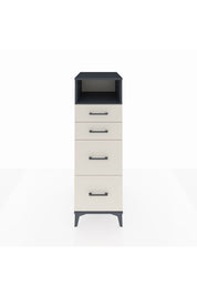 Kronos Dolap Tek Raflı 4 Çekmeceli 44x59x134 Antrasit-Aytaşı