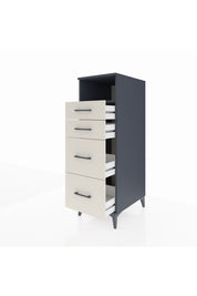 Kronos Dolap Tek Raflı 4 Çekmeceli 44x59x134 Antrasit-Aytaşı