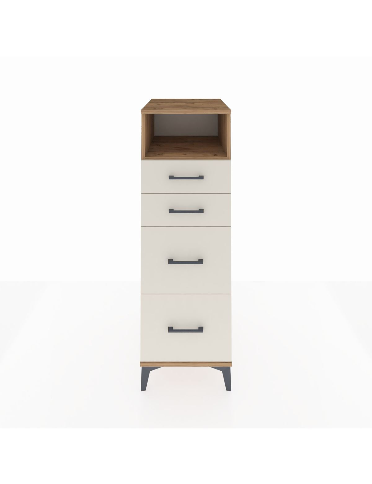 Kronos Dolap Tek Raflı 4 Çekmeceli 44x59x134 Çam-Aytaşı