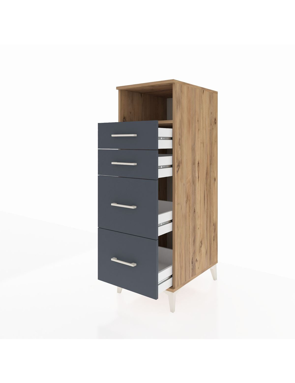 Kronos Dolap Tek Raflı 4 Çekmeceli 44x59x134 - S82M034V8C