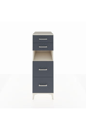 Kronos Dolap Tek Raflı 4 Çekmeceli 44x59x134 Aytaşı-Antrasit