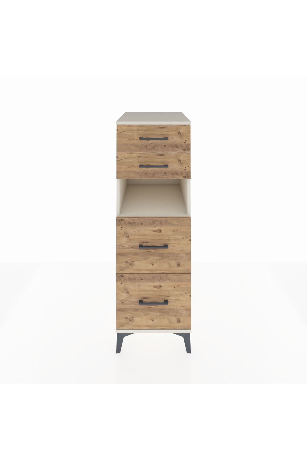 Kronos Dolap Tek Raflı 4 Çekmeceli 44x59x134 Aytaşı-Çam