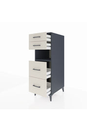 Kronos Dolap Tek Raflı 4 Çekmeceli 44x59x134 Antrasit-Aytaşı