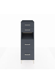 Kronos Dolap Tek Raflı 4 Çekmeceli 44x59x134 Antrasit-Antrasit