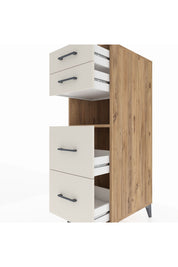 Kronos Dolap Tek Raflı 4 Çekmeceli 44x59x134 Çam-Aytaşı