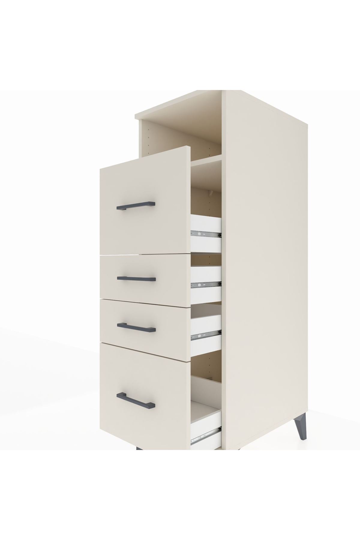 Kronos Dolap Tek Raflı 4 Çekmeceli 44x59x134 Aytaşı-Aytaşı