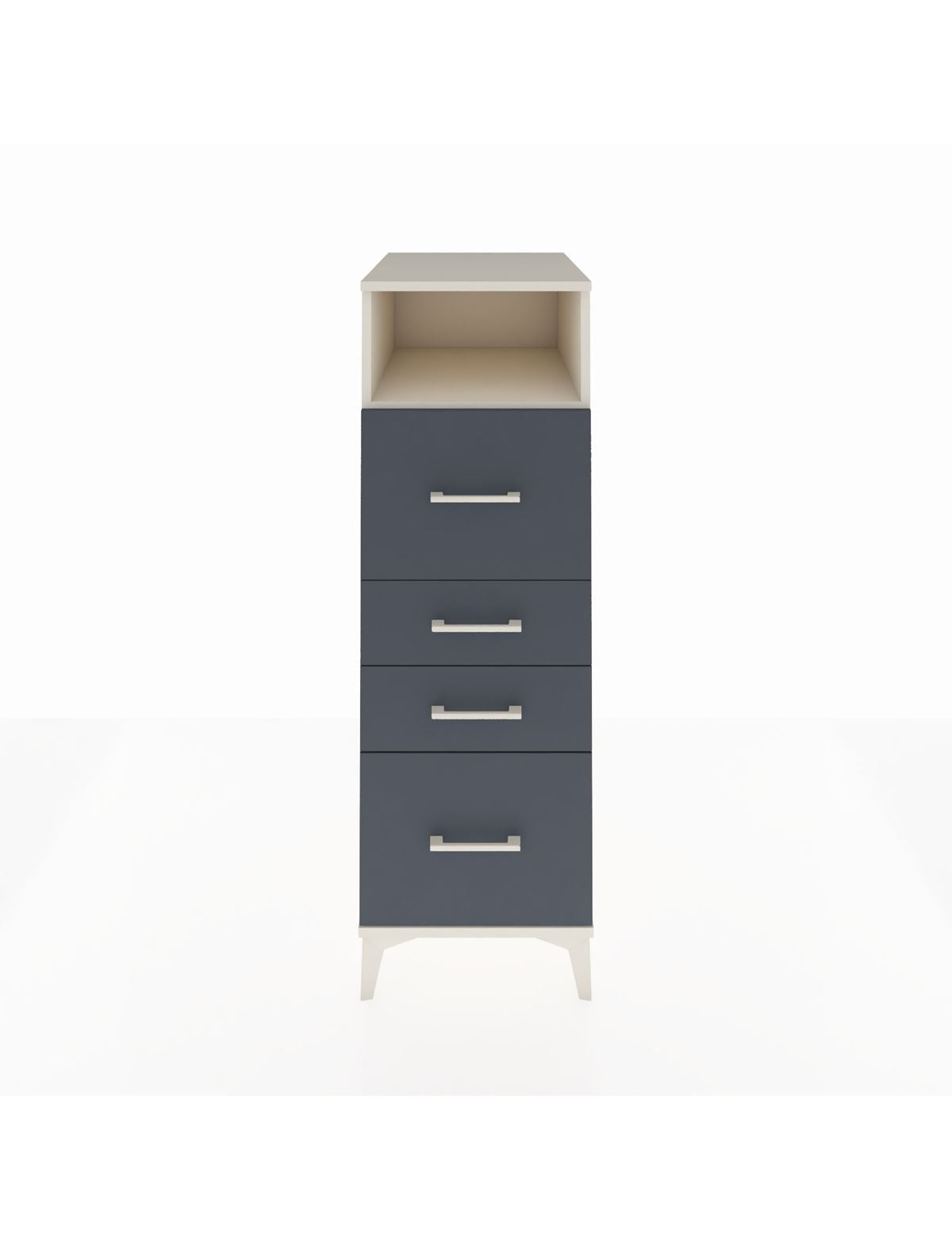 Kronos Dolap Tek Raflı 4 Çekmeceli 44x59x134 Aytaşı-Antrasit