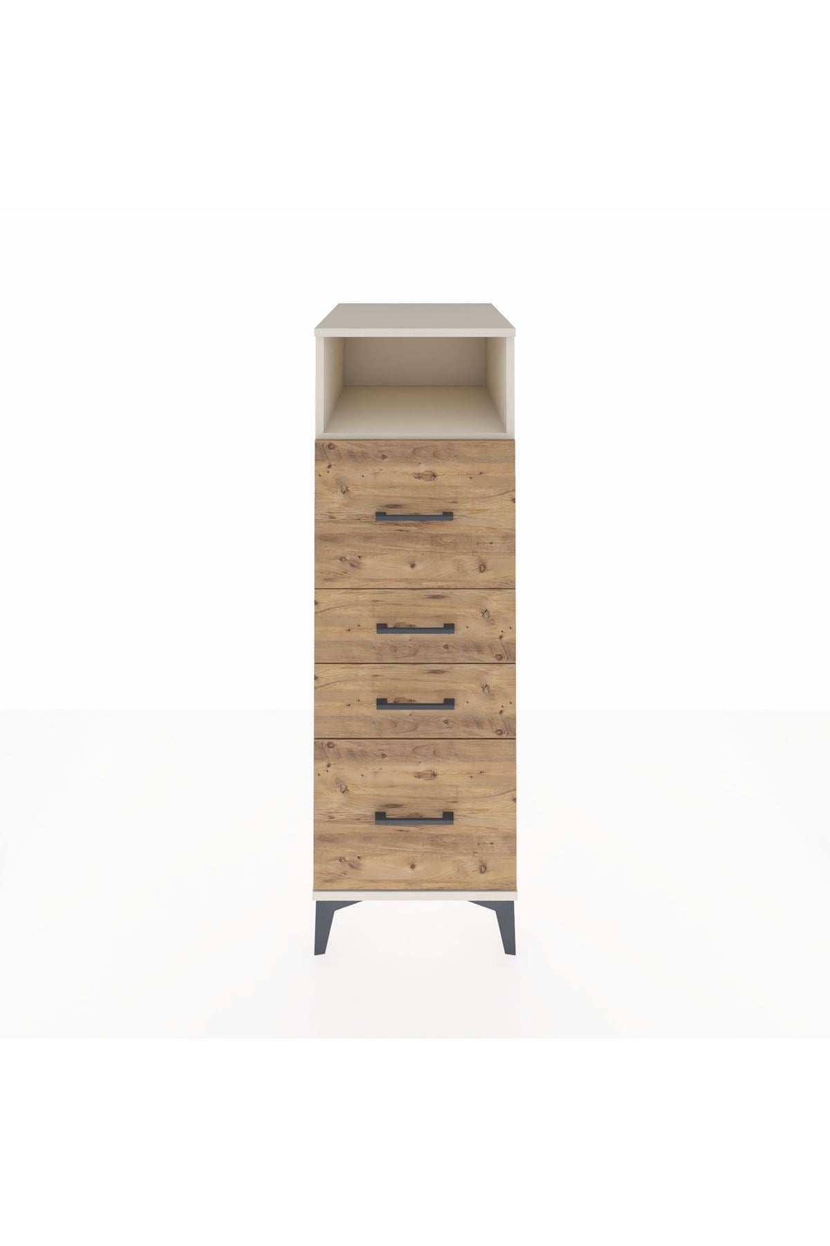 Kronos Dolap Tek Raflı 4 Çekmeceli 44x59x134 Aytaşı-Çam