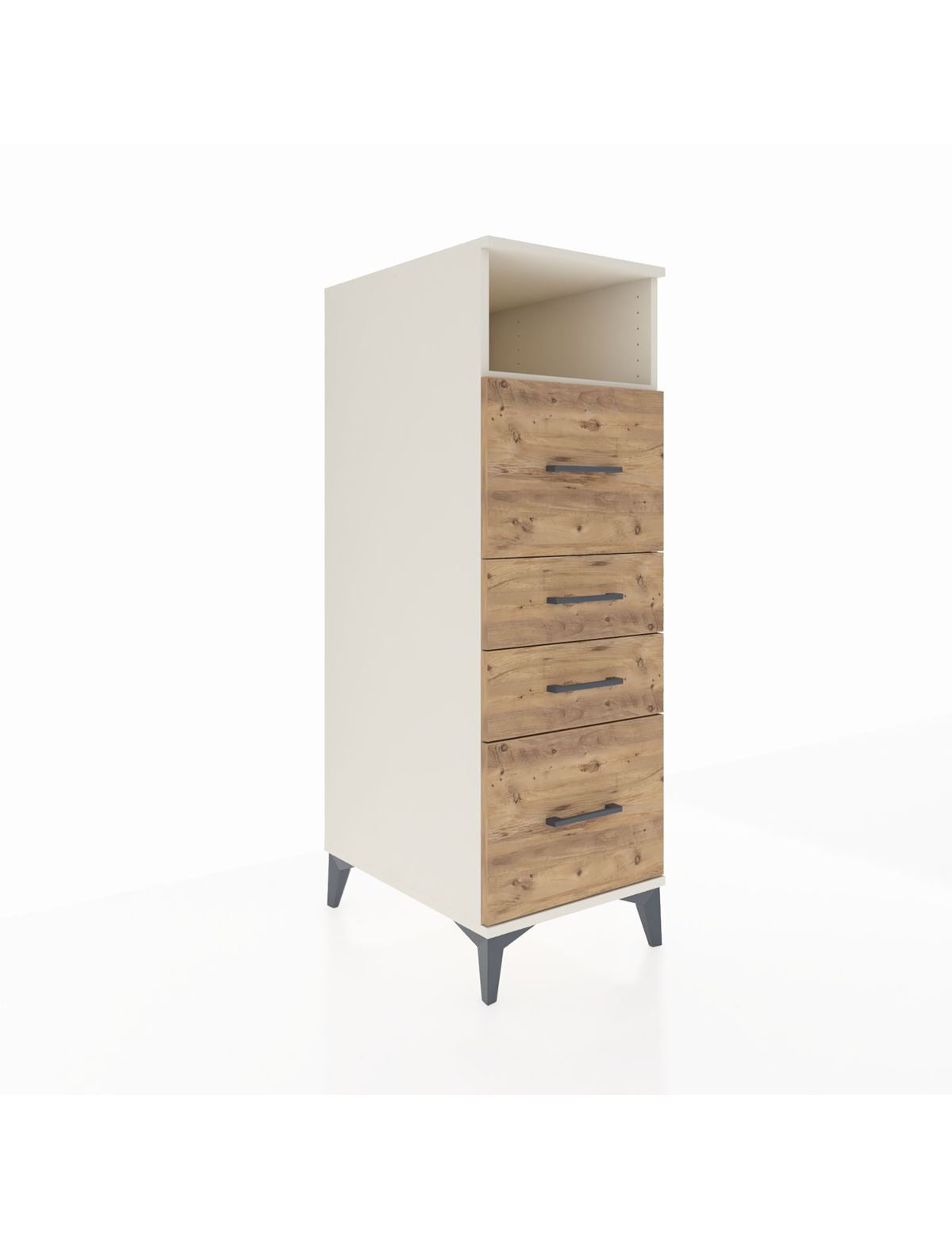 Kronos Dolap Tek Raflı 4 Çekmeceli 44x59x134 Aytaşı-Çam