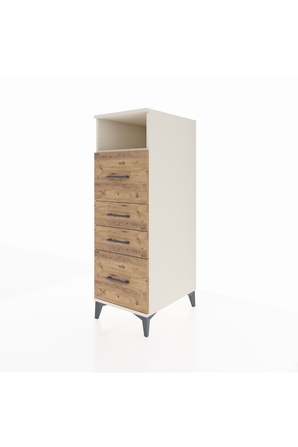 Kronos Dolap Tek Raflı 4 Çekmeceli 44x59x134 Aytaşı-Çam