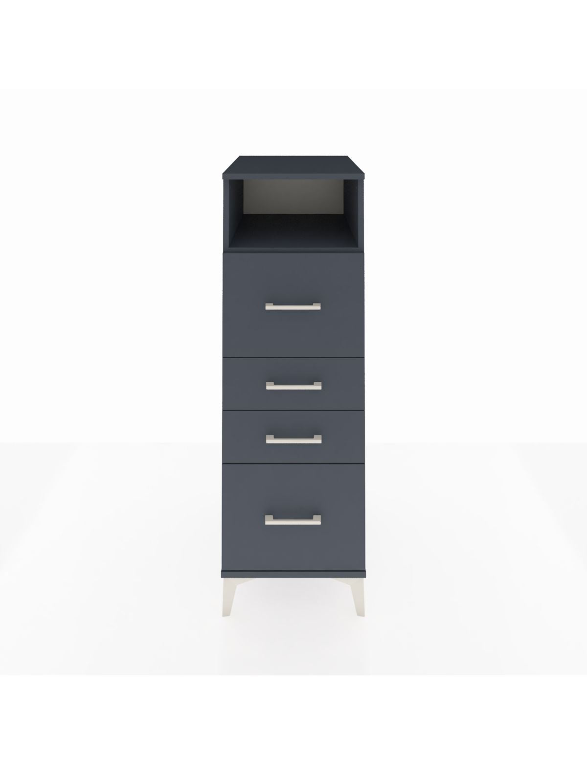 Kronos Dolap Tek Raflı 4 Çekmeceli 44x59x134 Antrasit-Antrasit