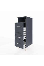 Kronos Dolap Tek Raflı 4 Çekmeceli 44x59x134 Antrasit-Antrasit