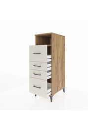 Kronos Dolap Tek Raflı 4 Çekmeceli 44x59x134 Çam-Aytaşı