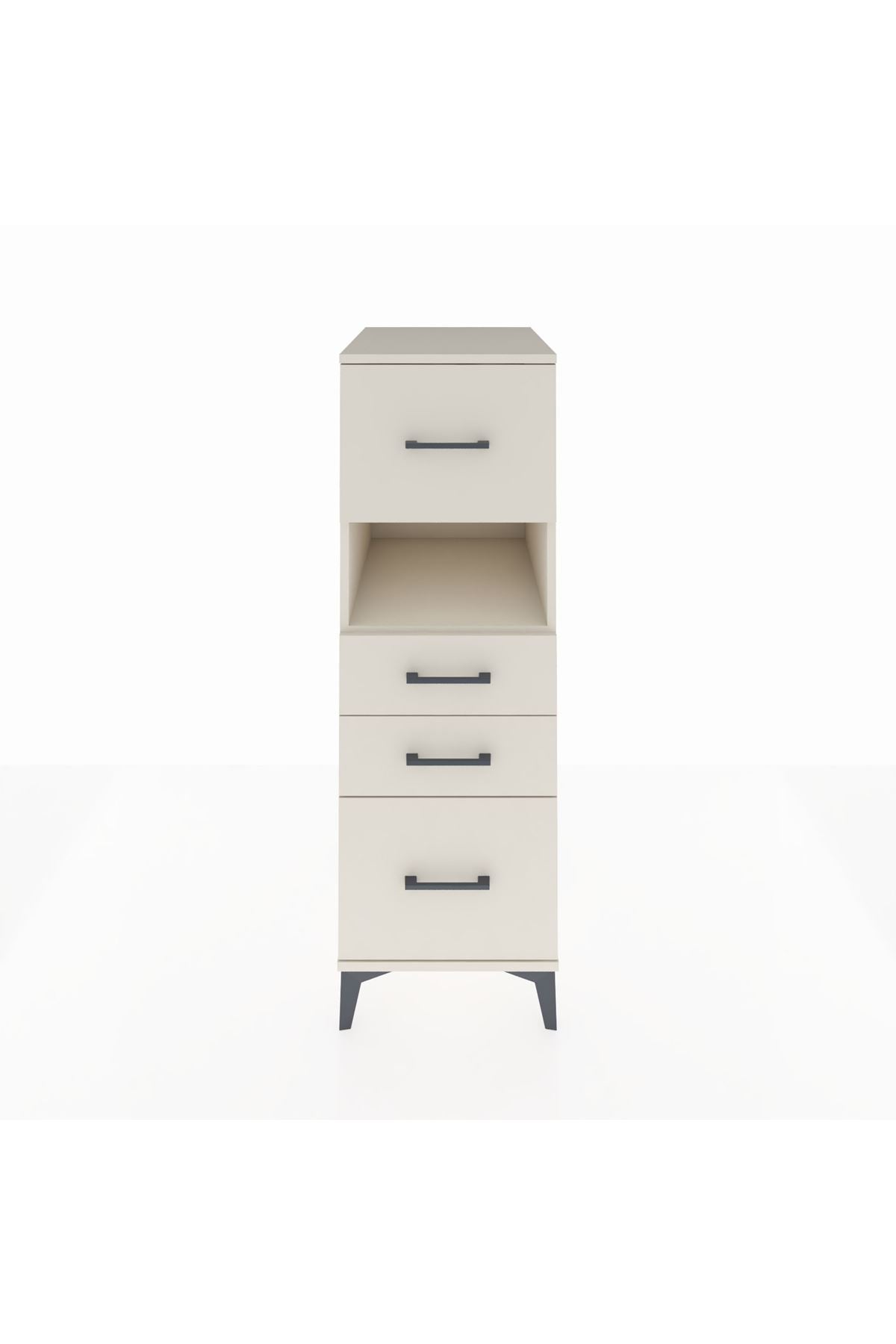 Kronos Dolap Tek Raflı 4 Çekmeceli 44x59x134 Aytaşı-Aytaşı