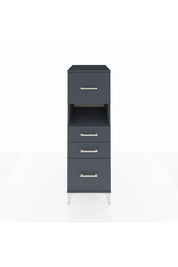 Kronos Dolap Tek Raflı 4 Çekmeceli 44x59x134 Antrasit-Antrasit