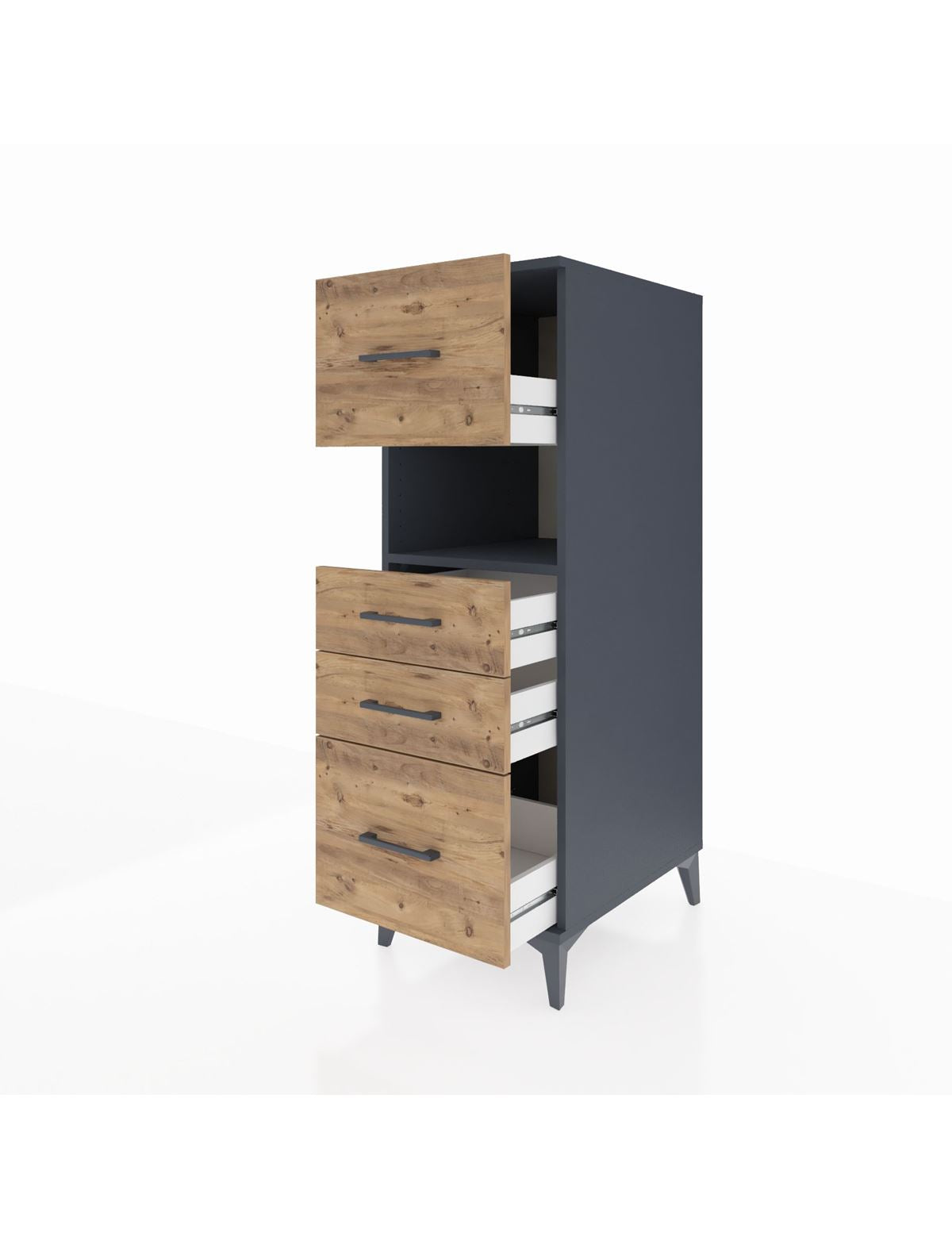 Kronos Dolap Tek Raflı 4 Çekmeceli 44x59x134 - S82M037V6C