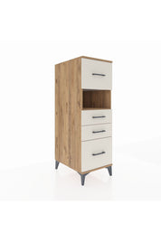 Kronos Dolap Tek Raflı 4 Çekmeceli 44x59x134 Çam-Aytaşı