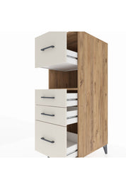 Kronos Dolap Tek Raflı 4 Çekmeceli 44x59x134 Çam-Aytaşı