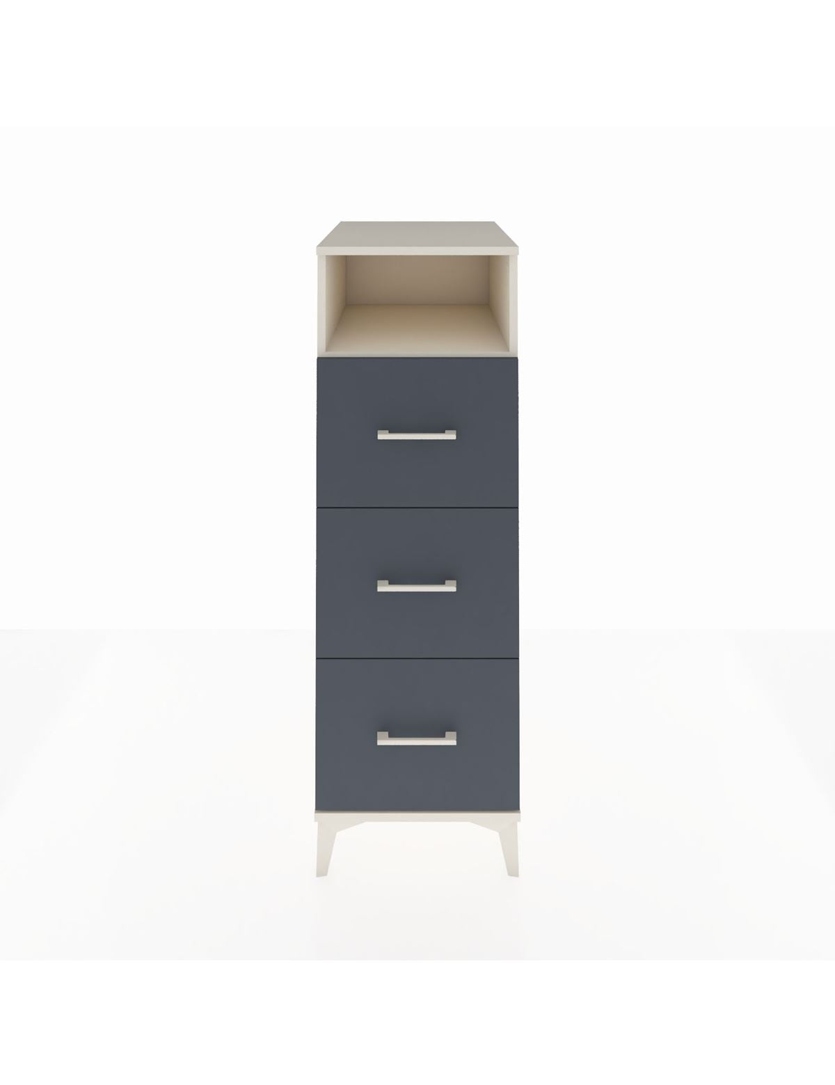 Kronos Dolap Tek Raflı 3 Çekmeceli 44x59x134 Aytaşı-Antrasit