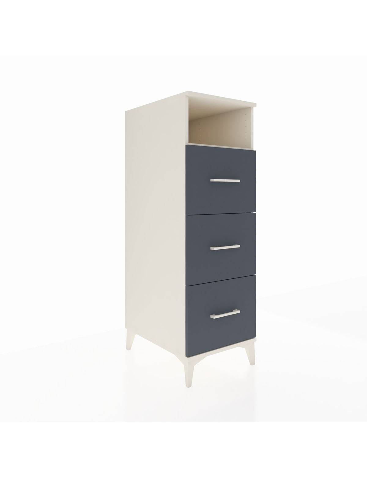 Kronos Dolap Tek Raflı 3 Çekmeceli 44x59x134 Aytaşı-Antrasit