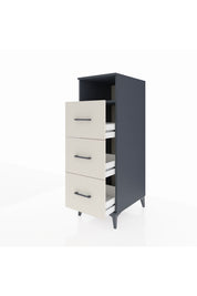 Kronos Dolap Tek Raflı 3 Çekmeceli 44x59x134 Antrasit-Aytaşı