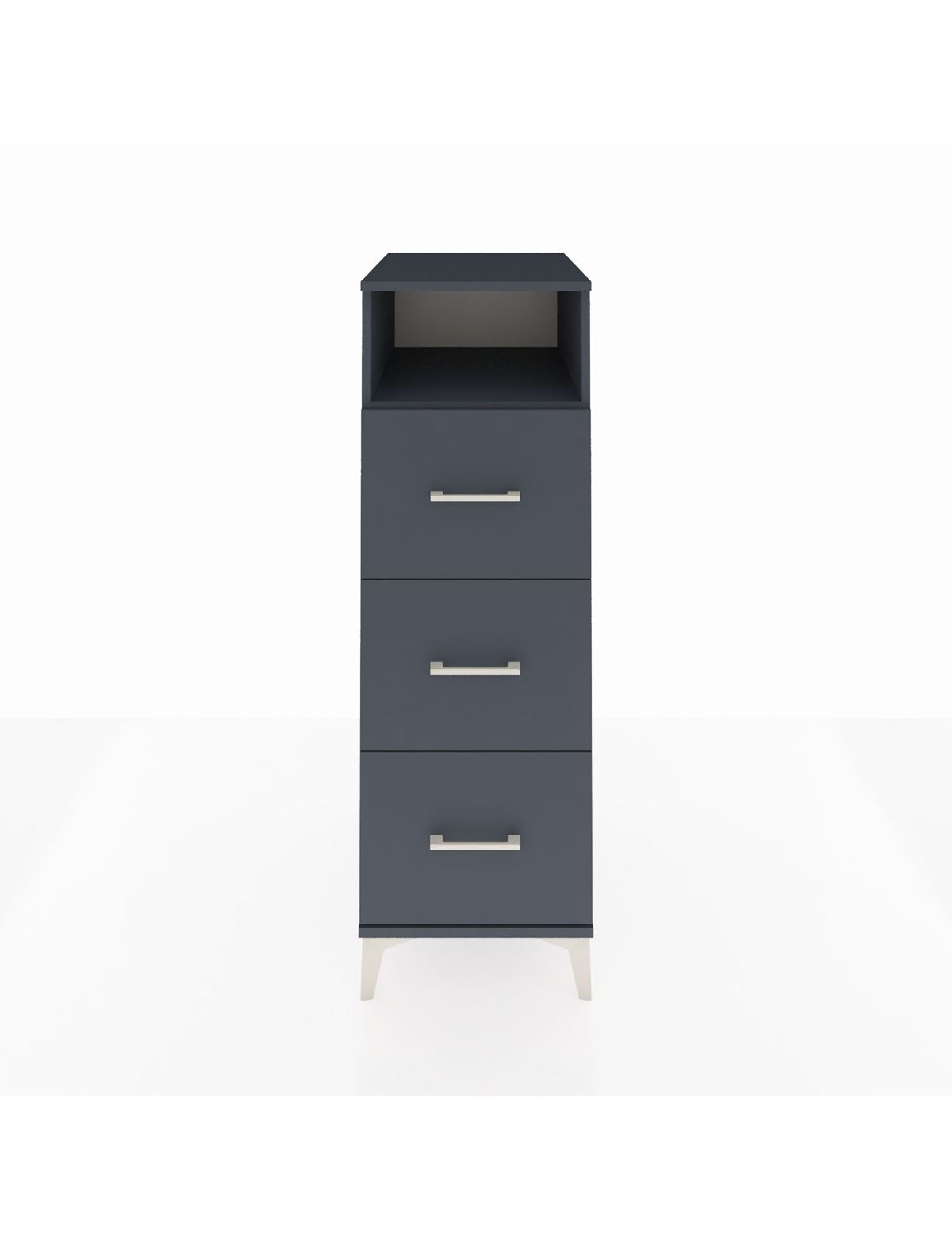 Kronos Dolap Tek Raflı 3 Çekmeceli 44x59x134 Antrasit-Antrasit