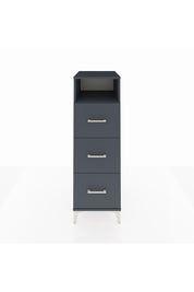 Kronos Dolap Tek Raflı 3 Çekmeceli 44x59x134 Antrasit-Antrasit