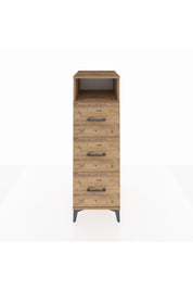 Kronos Dolap Tek Raflı 3 Çekmeceli 44x59x134 Çam-Çam