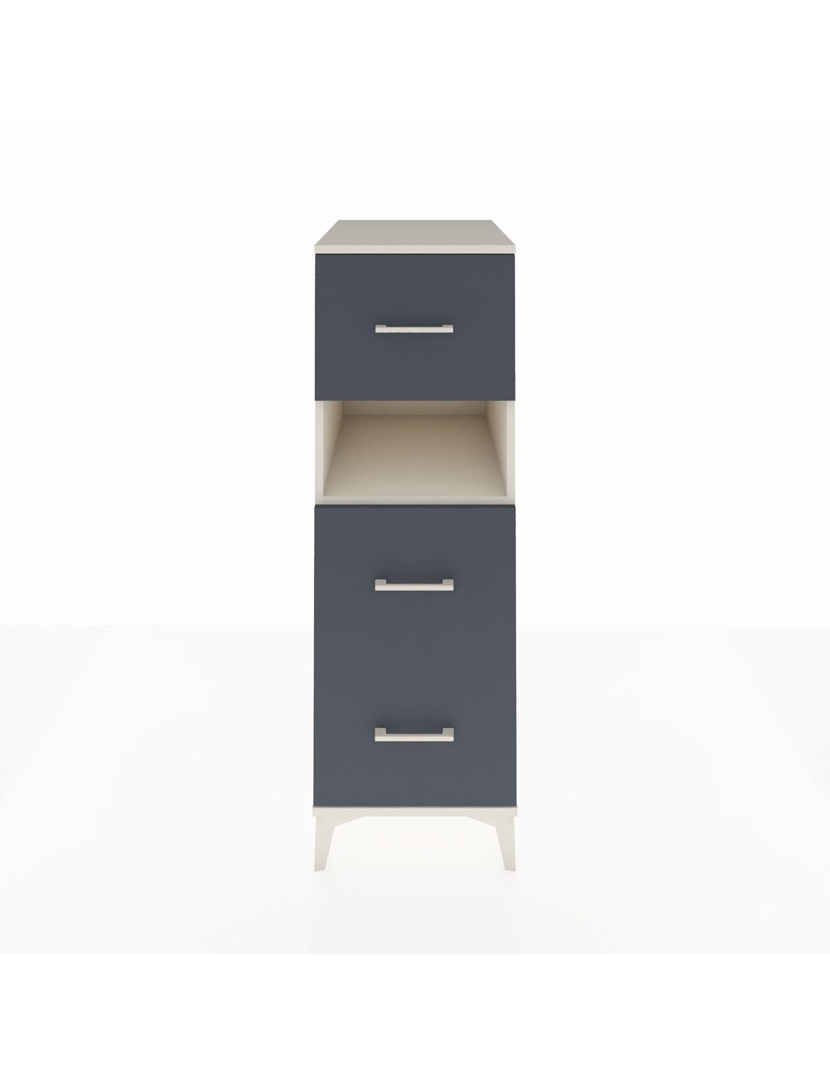 Kronos Dolap Tek Raflı 3 Çekmeceli 44x59x134 Aytaşı-Antrasit