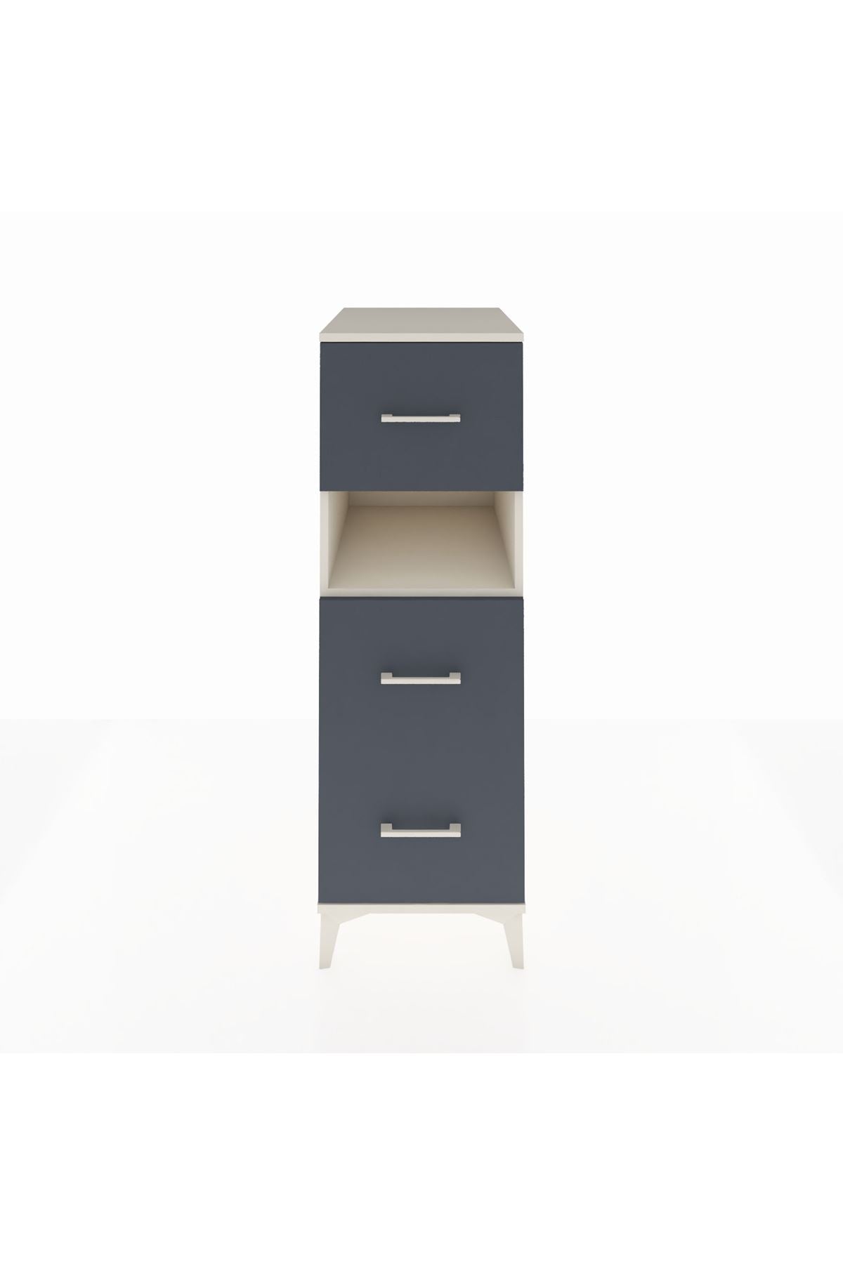 Kronos Dolap Tek Raflı 3 Çekmeceli 44x59x134 Aytaşı-Antrasit