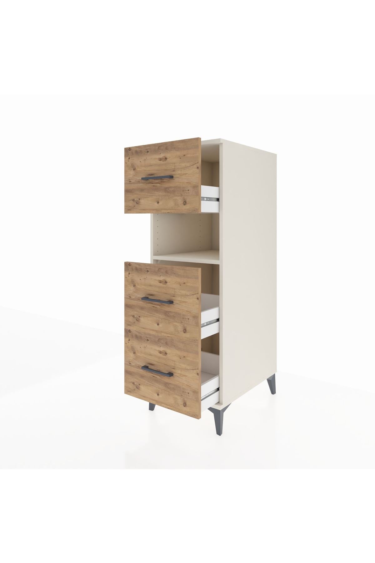 Kronos Dolap Tek Raflı 3 Çekmeceli 44x59x134 Aytaşı-Çam