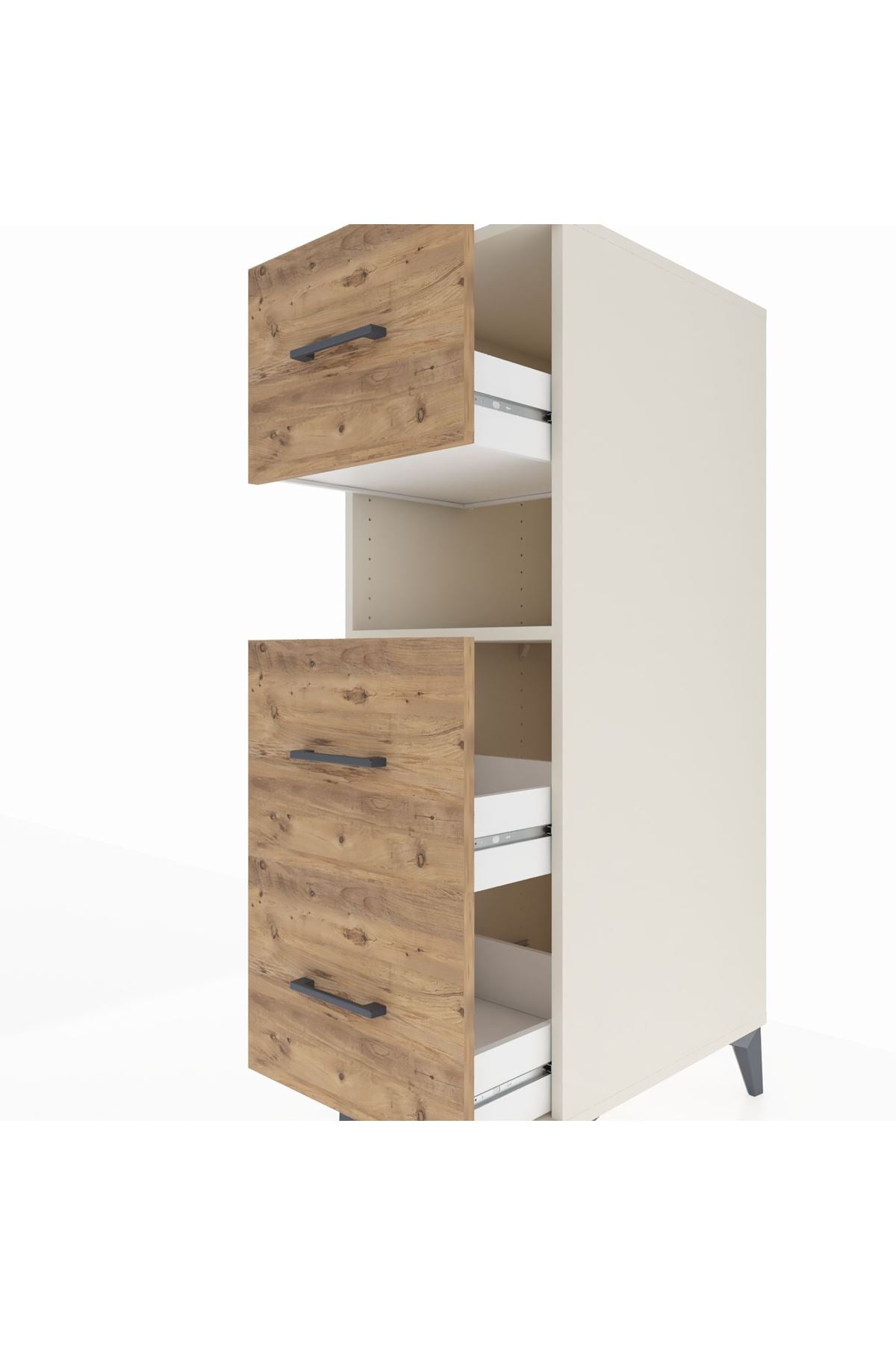 Kronos Dolap Tek Raflı 3 Çekmeceli 44x59x134 Aytaşı-Çam