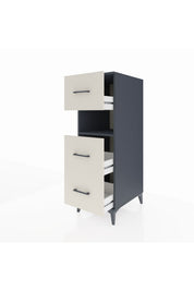 Kronos Dolap Tek Raflı 3 Çekmeceli 44x59x134 Antrasit-Aytaşı