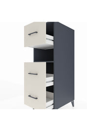 Kronos Dolap Tek Raflı 3 Çekmeceli 44x59x134 Antrasit-Aytaşı