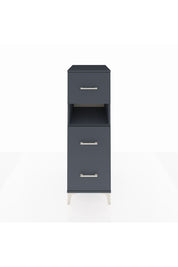 Kronos Dolap Tek Raflı 3 Çekmeceli 44x59x134 Antrasit-Antrasit