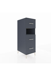 Kronos Dolap Tek Raflı 3 Çekmeceli 44x59x134 Antrasit-Antrasit