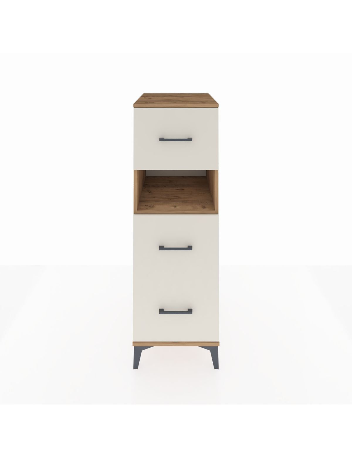 Kronos Dolap Tek Raflı 3 Çekmeceli 44x59x134 Çam-Aytaşı