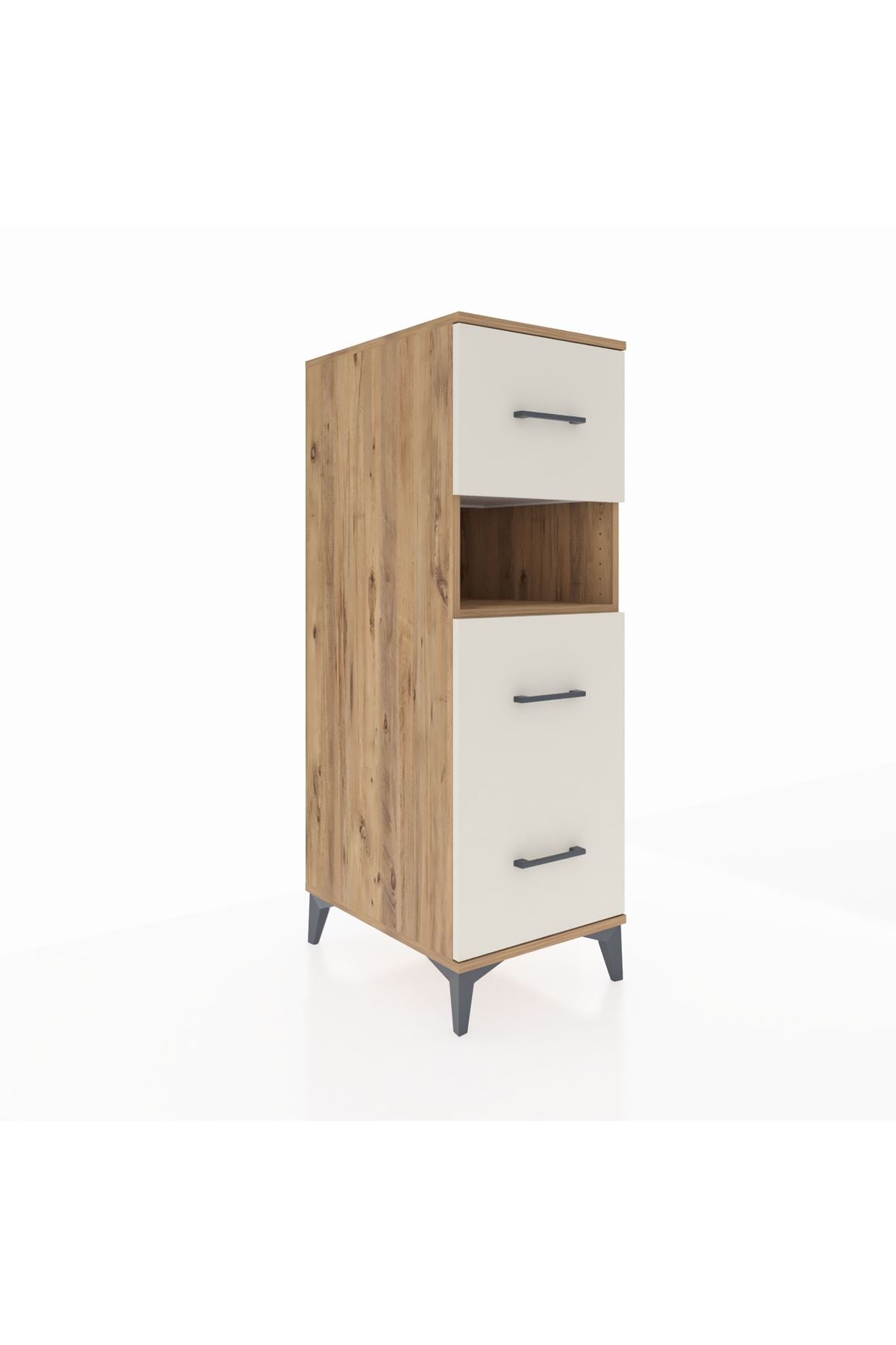 Kronos Dolap Tek Raflı 3 Çekmeceli 44x59x134 Çam-Aytaşı