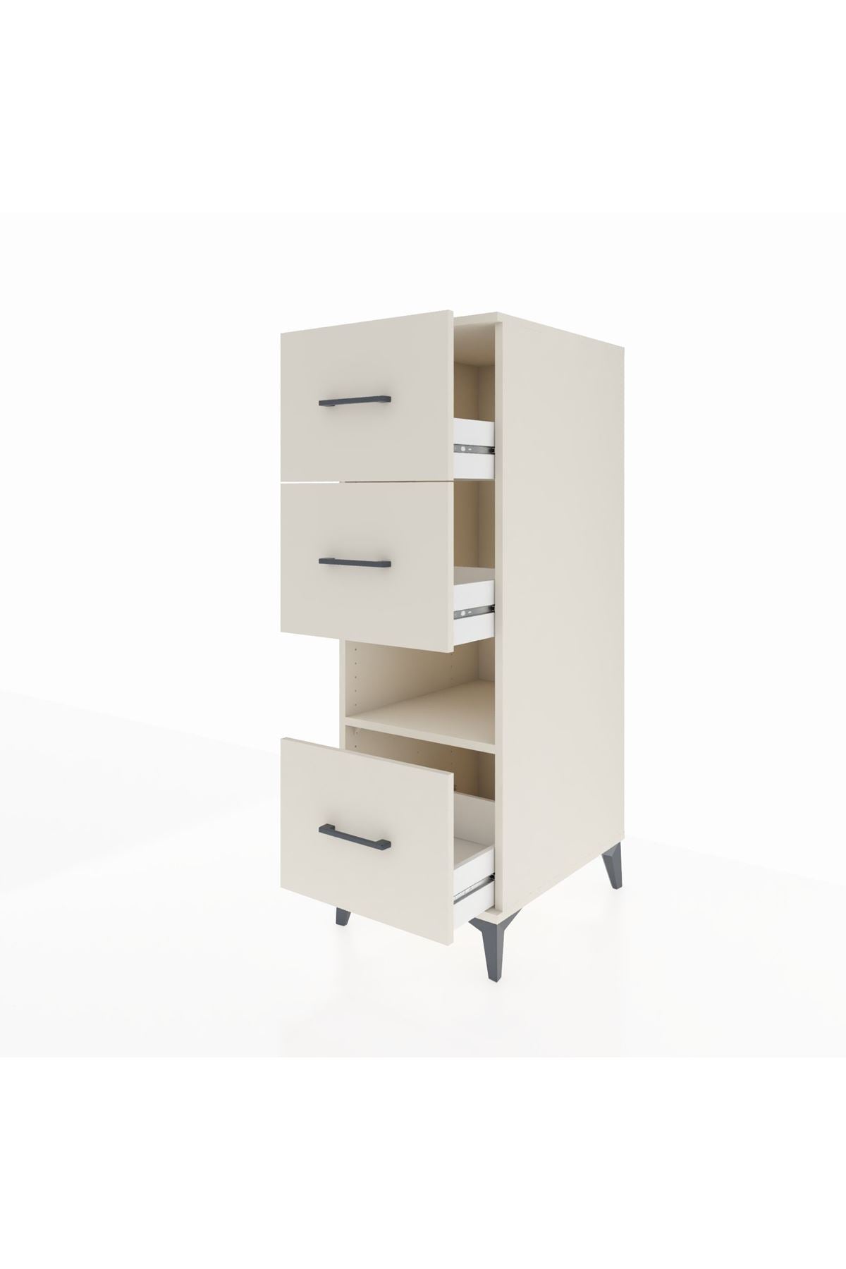 Kronos Dolap Tek Raflı 3 Çekmeceli 44x59x134 Aytaşı-Aytaşı