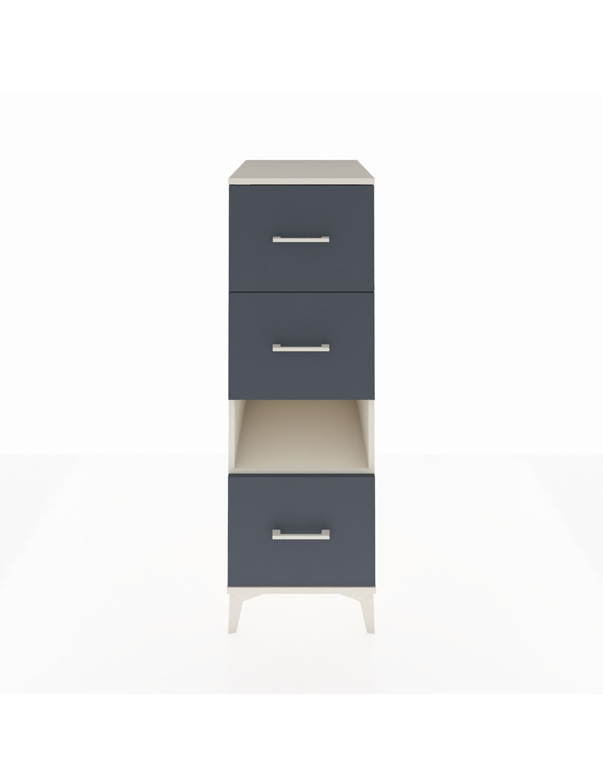 Kronos Dolap Tek Raflı 3 Çekmeceli 44x59x134 Aytaşı-Antrasit