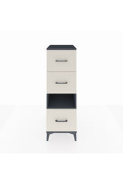 Kronos Dolap Tek Raflı 3 Çekmeceli 44x59x134 Antrasit-Aytaşı