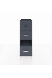 Kronos Dolap Tek Raflı 3 Çekmeceli 44x59x134 Antrasit-Antrasit