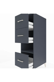 Kronos Dolap Tek Raflı 3 Çekmeceli 44x59x134 Antrasit-Antrasit