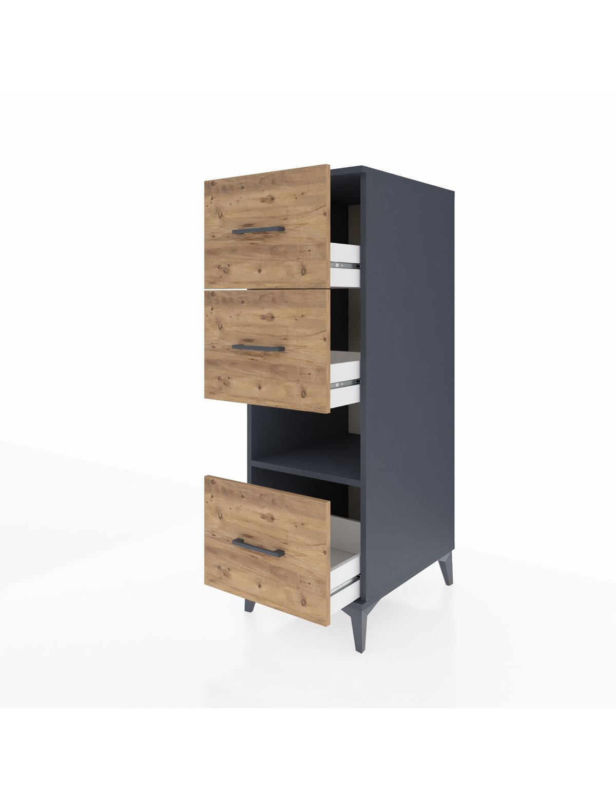 Kronos Dolap Tek Raflı 3 Çekmeceli 44x59x134 - S82M040V6C