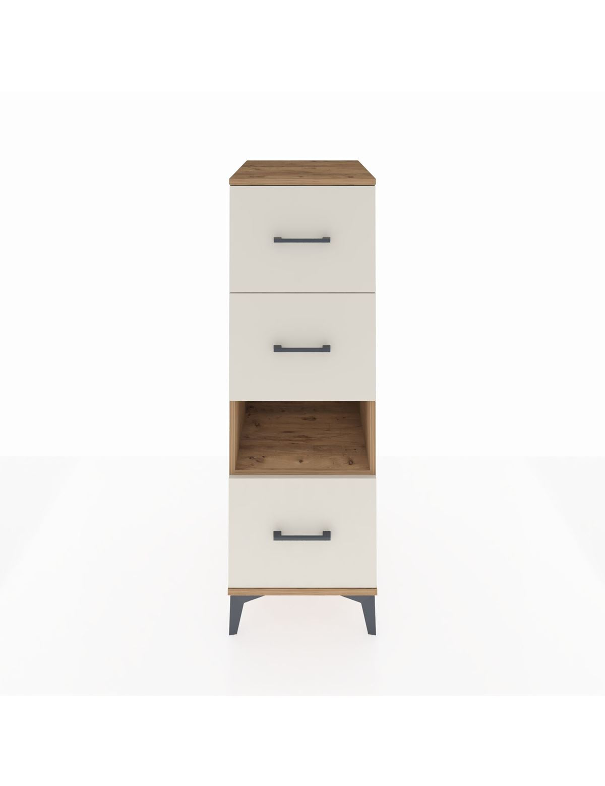 Kronos Dolap Tek Raflı 3 Çekmeceli 44x59x134 Çam-Aytaşı