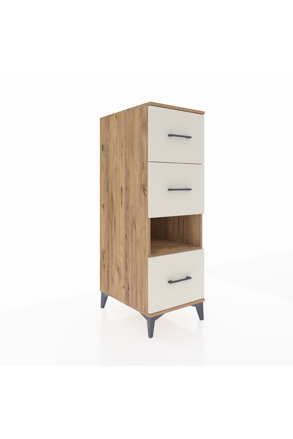 Kronos Dolap Tek Raflı 3 Çekmeceli 44x59x134 Çam-Aytaşı