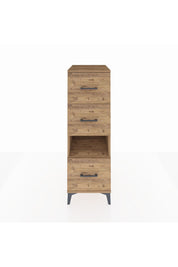 Kronos Dolap Tek Raflı 3 Çekmeceli 44x59x134 Çam-Çam