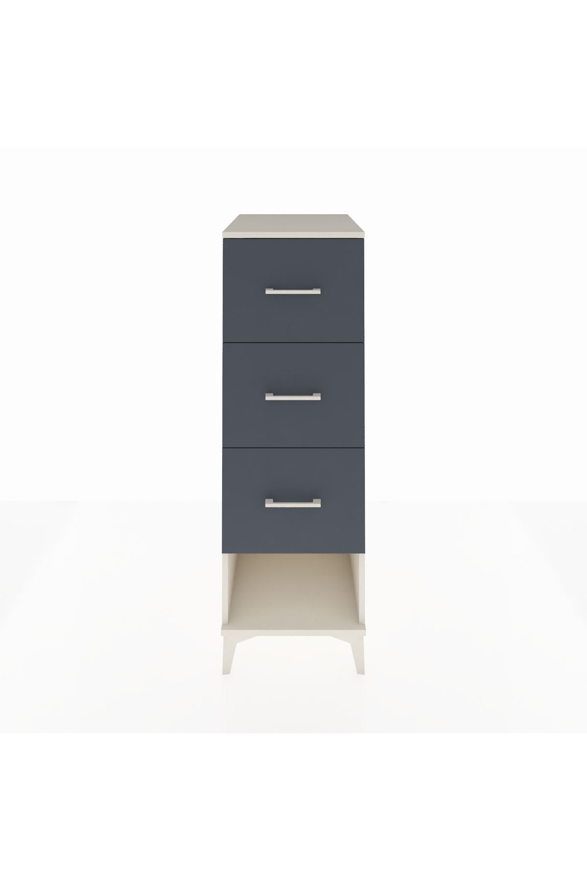 Kronos Dolap 3 Çekmeceli 44x59x134 Aytaşı-Antrasit