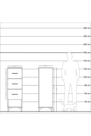 Kronos Dolap 3 Çekmeceli 44x59x134 Aytaşı-Aytaşı